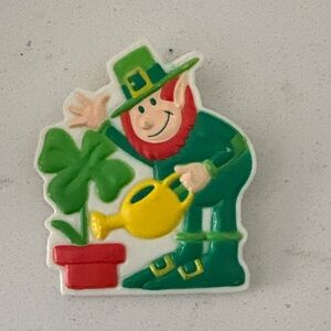 Saint Patrick’s Leprechaun Watering Plant Pin